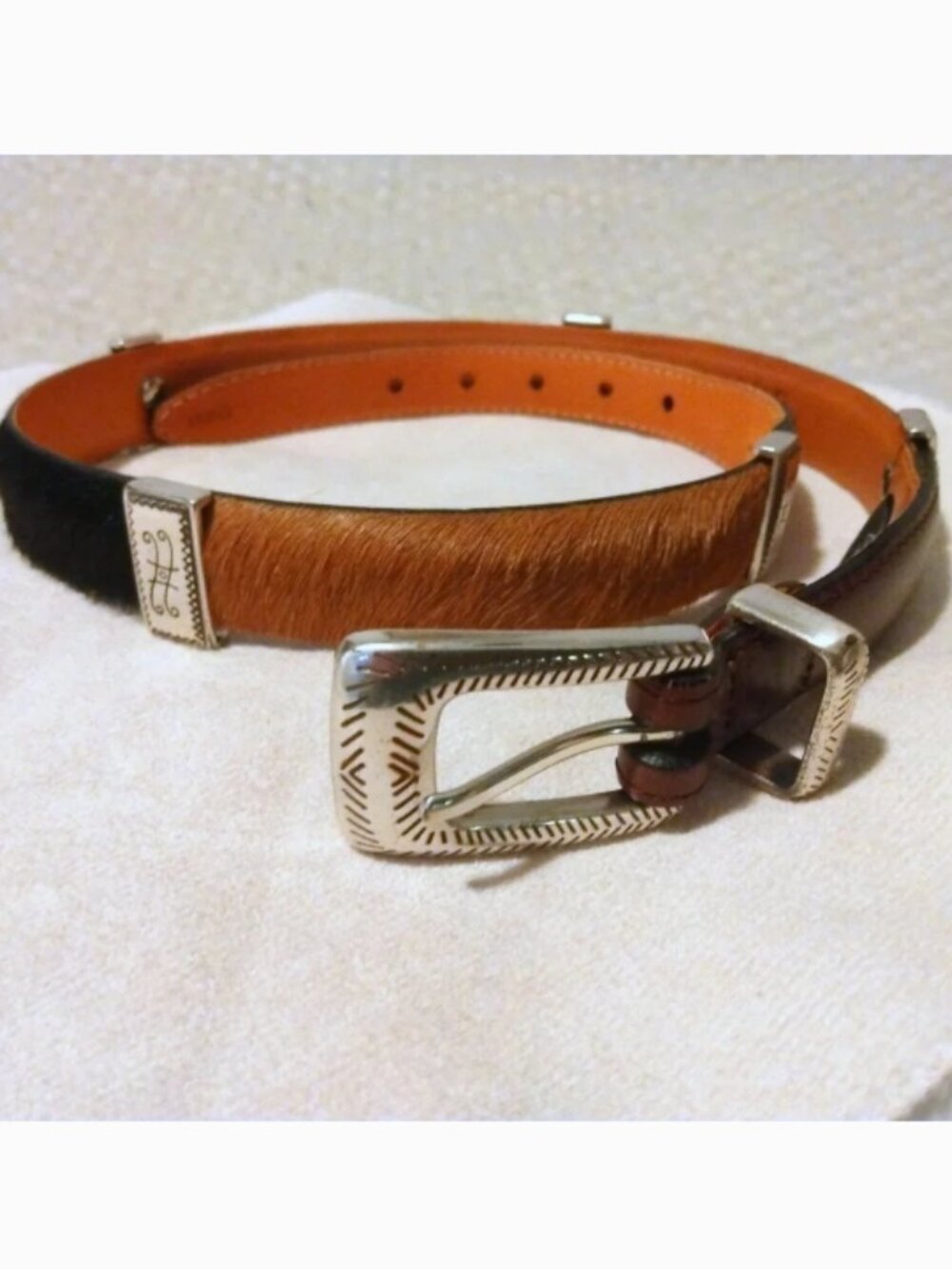 Brighton Multi Color Hair-On Leather Belt S/28 Boho Cowgirl Western Festival